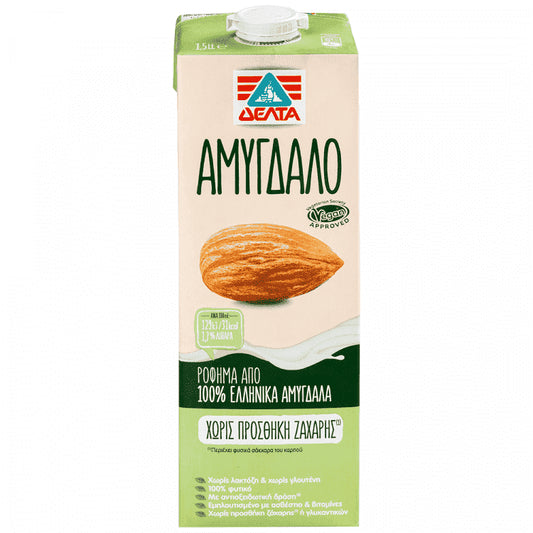 ΔΕΛΤΑ Ρόφημα Αμύγδαλο Χωρίς Ζάχαρη 1,5 lt