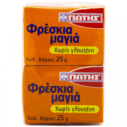 Γιώτης Μαγιά Νωπή Κύβοι Χωρίς Γλουτένη 2x25gr
