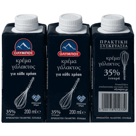 Όλυμπος Κρέμα Γάλακτος 35% 3x200ml