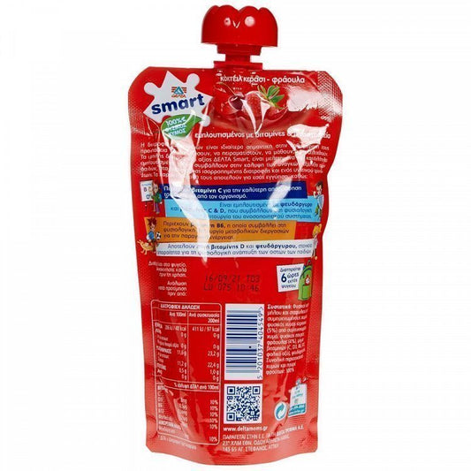 ΔΕΛΤΑ Smart 100% Φυσικός Χυμός Κεράσι-Φράουλα 200ml