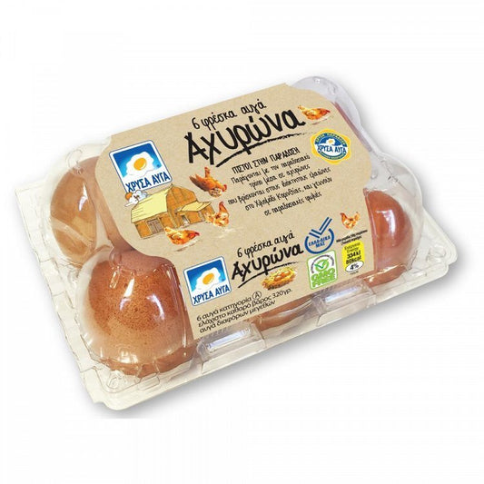 Χρυσά Αυγά Αχυρώνα 6άδα 53-63g (M)