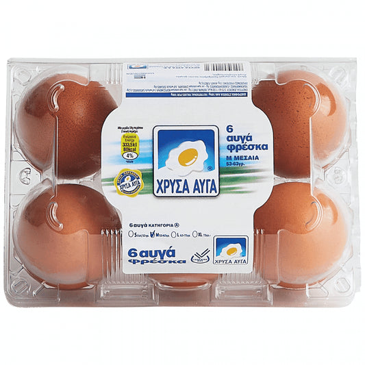 Χρυσά Αυγά Φρέσκα 6Αδα 53-63G Μedium